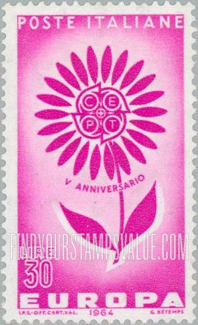 FindYourStampsValue: Europa Issue, 1964: Common Design Type
