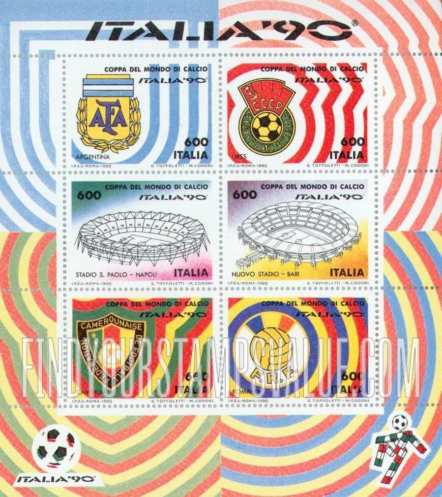 FindYourStampsValue: 1990 World Cup Soccer Championships, Italy