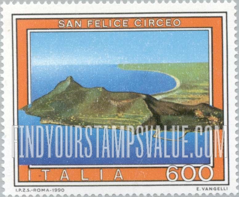 FindYourStampsValue: Tourist Type of 1974: San Felice Circeo