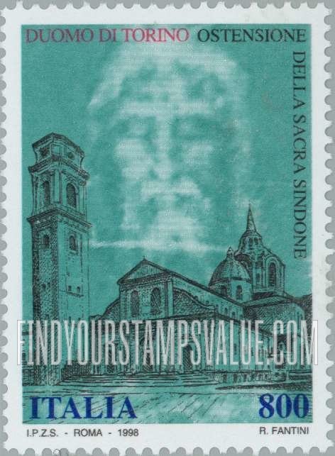 FindYourStampsValue: Cathedral of Turin, 500th anniversary, and Shroud of Turin