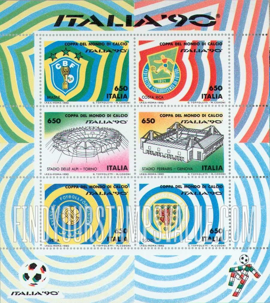 FindYourStampsValue: 1990 World Cup Soccer Championships, Italy
