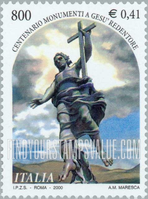 FindYourStampsValue: Jesus the Redeemer Monument, Nuoro, Centennial