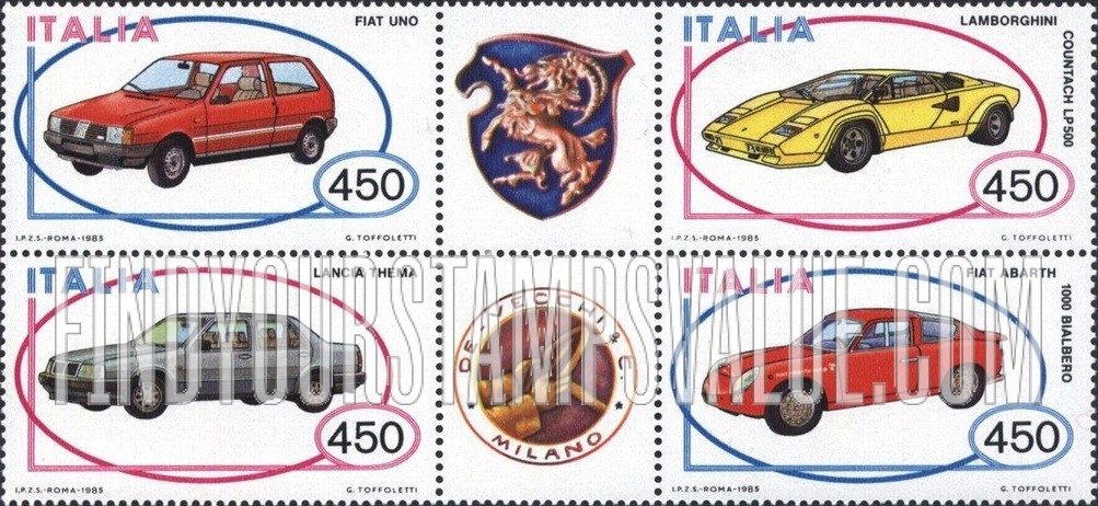 FindYourStampsValue: Italian Vehicle Type of 1984