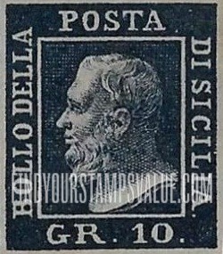 FindYourStampsValue: Sicily: Ferdinand II