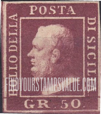FindYourStampsValue: Sicily: Ferdinand II