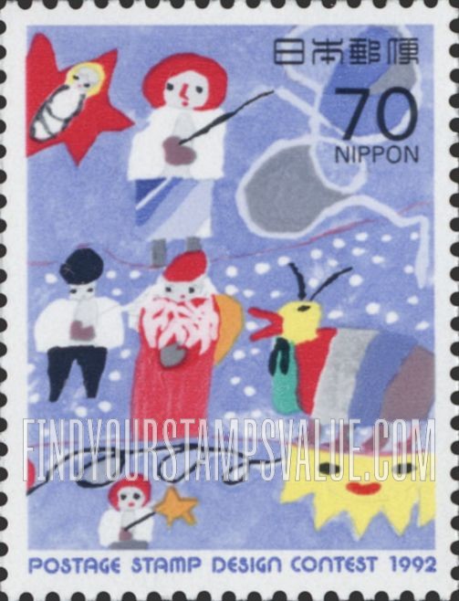 FindYourStampsValue: Santa Claus, snow scene - サンタクロース、雪景色