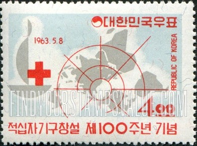 FindYourStampsValue: Centenary Emblem and World Map