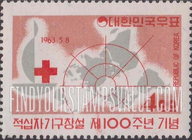 FindYourStampsValue: Centenary Emblem and World Map