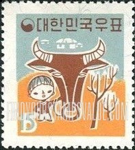 FindYourStampsValue: Boy and Head of Ox - 소년과 소머리