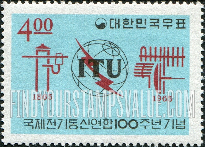 FindYourStampsValue: ITU Emblem, Old and New Communication Equipment