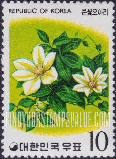 FindYourStampsValue: Clematis Patens - 큰꽃으아리