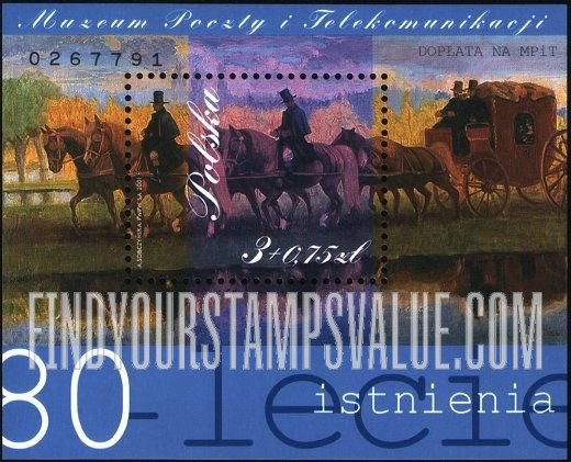FindYourStampsValue: SEMI-POSTAL - Museum of Posts and Telecommunications, 80th Anniversary