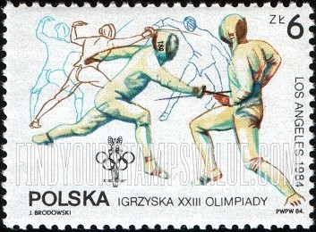 FindYourStampsValue: 1984 Olympics: Fencing