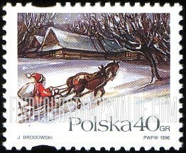 FindYourStampsValue: Christmas: Santa in sleigh