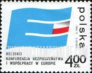 FindYourStampsValue: “E” and Polish Flag
