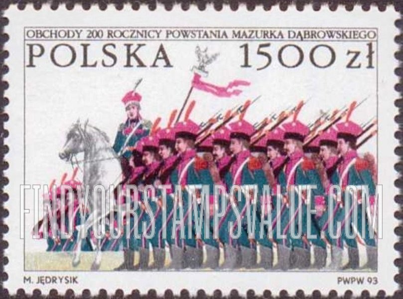 FindYourStampsValue: Polish National Anthem, Bicentennial