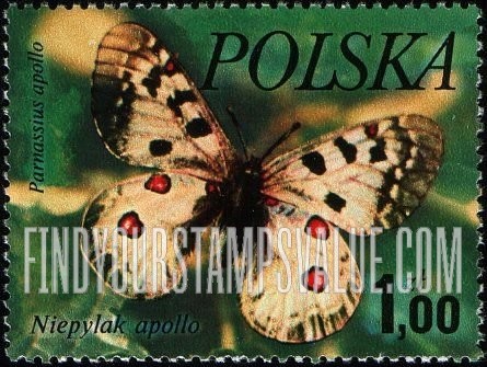 FindYourStampsValue: Butterflies: Parnassius Apollo