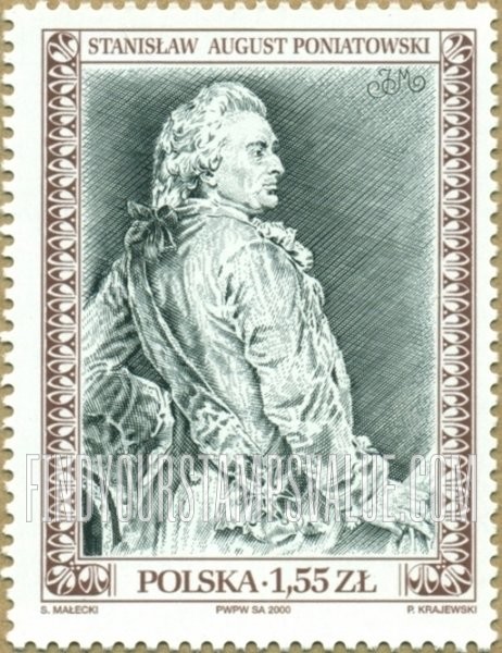 FindYourStampsValue: Royalty Type of 1986 With Denominations at Bottom: Stanislaw August Poniatowski