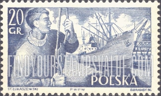 FindYourStampsValue: Dock worker and S. S. Pokoj