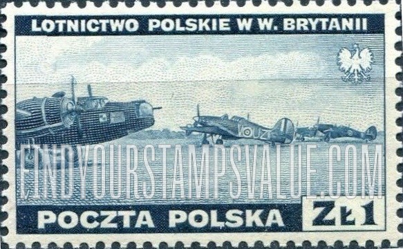 FindYourStampsValue: EXILE GOVERNMENT IN GREAT BRITAIN - Polish Planes in Great Britain