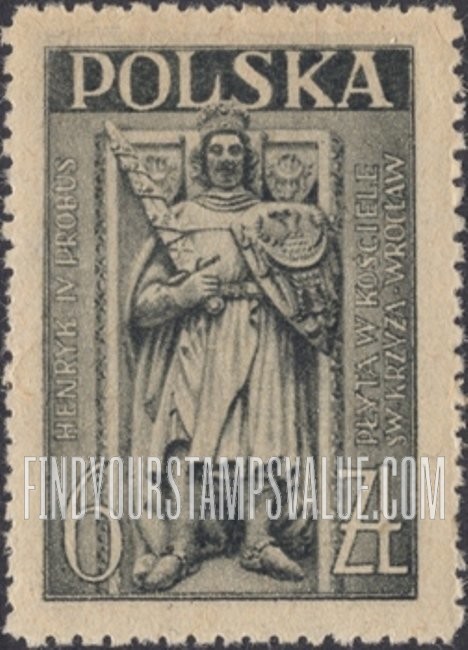FindYourStampsValue: Duke Henry IV of Silesia, from Tomb at Wroclaw