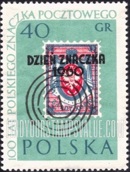 FindYourStampsValue: Stamp of 1860: Overprinted: “DZIEN ZNACZKA 1960”
