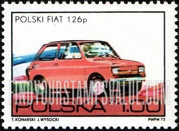 FindYourStampsValue: Polish automotives: Polski Fiat 126p