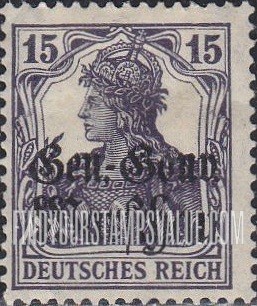 FindYourStampsValue: OCCUPATION - Germania: German Stamps of 1905-17 Overprinted