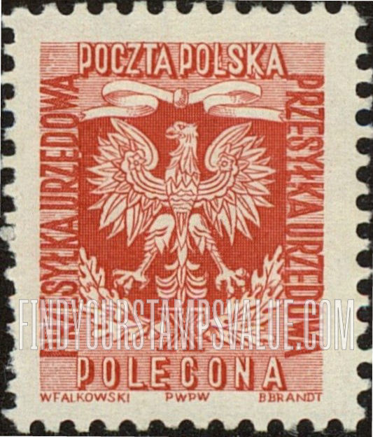 FindYourStampsValue: OFFICIAL - Polish Eagle: Polecona
