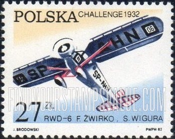 FindYourStampsValue: Victory in Challenge Trophy Flights: RWD-6 monoplane