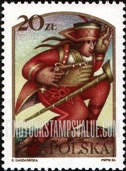 FindYourStampsValue: Folk and Fairy Tale Legends: Janosik the Thief, vertical
