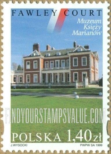 FindYourStampsValue: Polish Cultural Polish Cultural Foreign Countries: Marian Fathers’ Museum at Fawley Court Historic House, United Kingdom