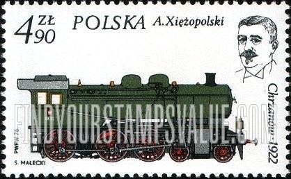 FindYourStampsValue: Locomotives by Chrzanow (Polish), 1922
