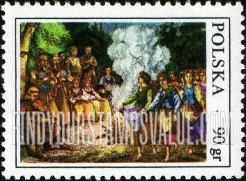 FindYourStampsValue: Folk Customs: Midsummer Bonfire