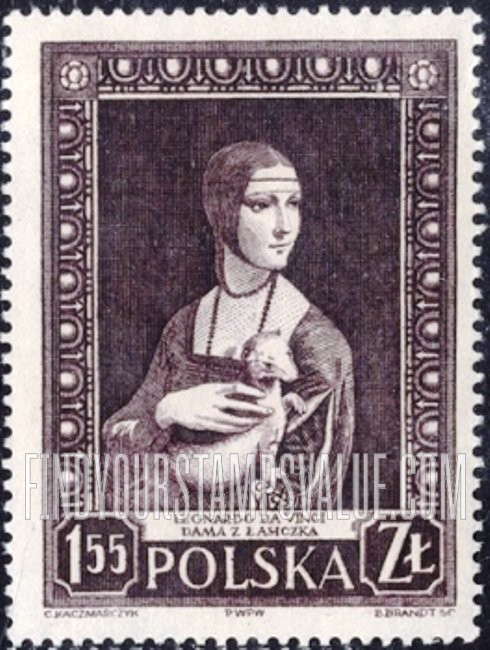 FindYourStampsValue: “Lady with the Ermine” by Leonardo da Vinci