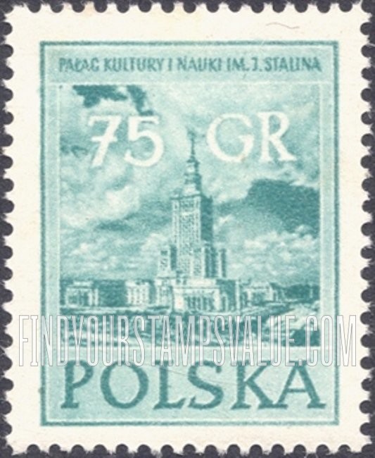 FindYourStampsValue: Stalin Palace of Culture and Science, Warsaw