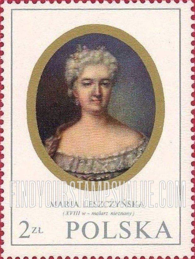 FindYourStampsValue: Miniatures: Maria Leszczynska (1703-1768), anonymous French painter