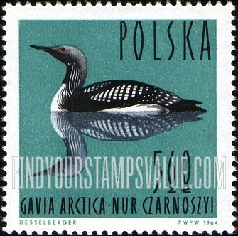 FindYourStampsValue: Waterfowl: Arctic loon