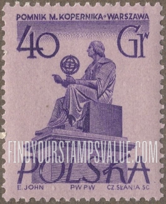 FindYourStampsValue: Warsaw monuments: Nicolaus Copernicus