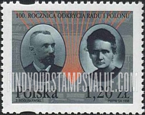 FindYourStampsValue: Discovery of Radium and Polonium, Centennial: Pierre, Marie Curie