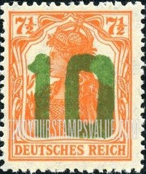 FindYourStampsValue: Germania: Surcharged in Green