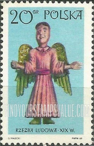 FindYourStampsValue: Folk Art (Sculptures): Angel