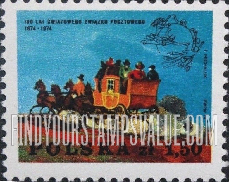 FindYourStampsValue: Mail Coach and UPU Emblem