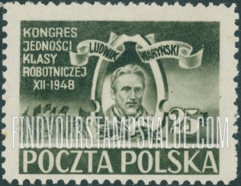 FindYourStampsValue: Ludwig Warynski: Dated: “XII 1948”
