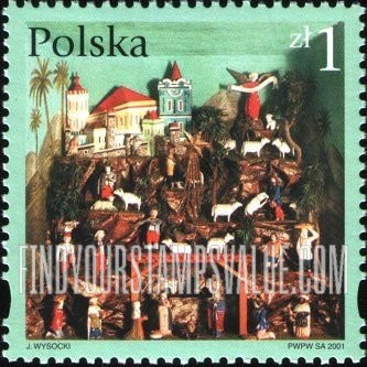 FindYourStampsValue: Creches from Lower Silesia: Christmas
