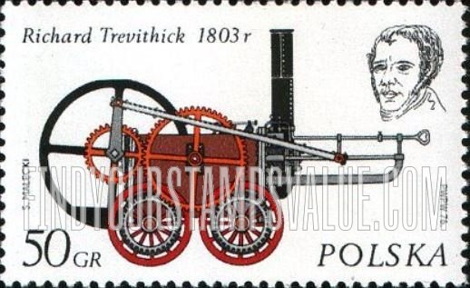 FindYourStampsValue: Engine by Richard Trevithick, 1803