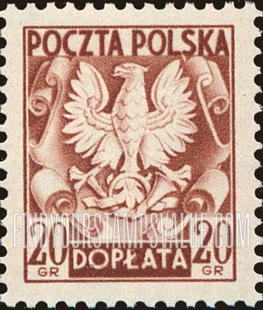 FindYourStampsValue: POSTAGE DUE - Polish Eagle