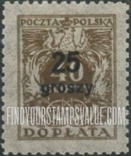 FindYourStampsValue: POSTAGE DUE - Numerals of Value: Postage Due Stamps of 1924 Surcharged