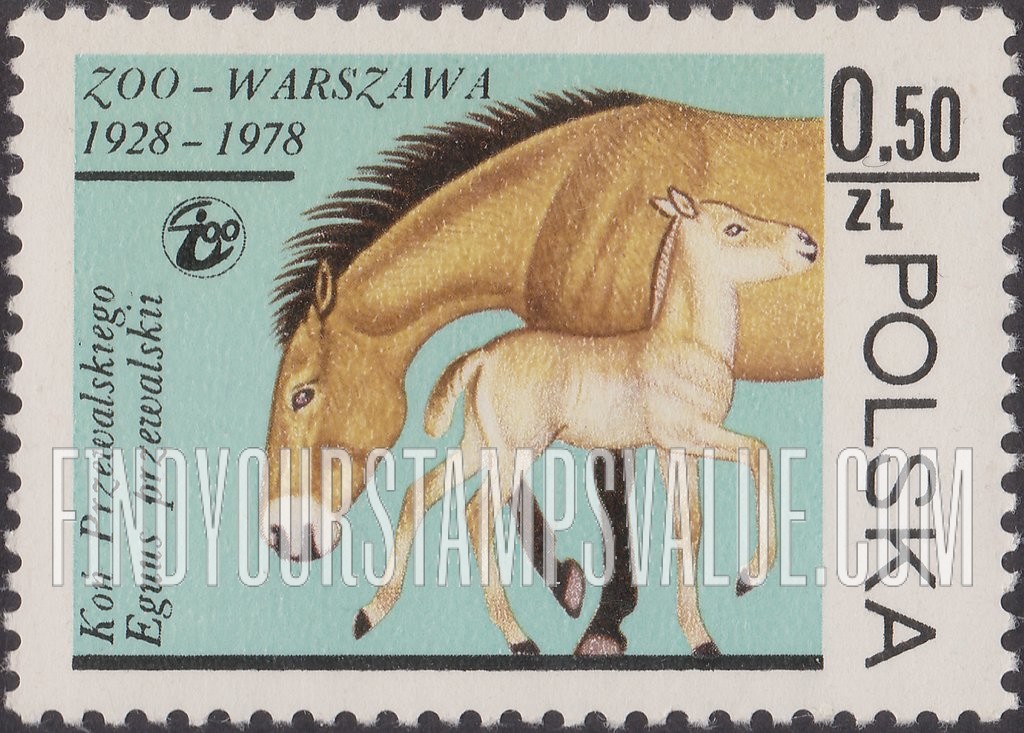 FindYourStampsValue: Animals: Przewalski Mare and Colt