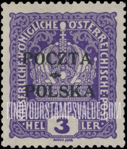 FindYourStampsValue: Imperial crown: Austrian Stamps of 1916-18 Overprinted